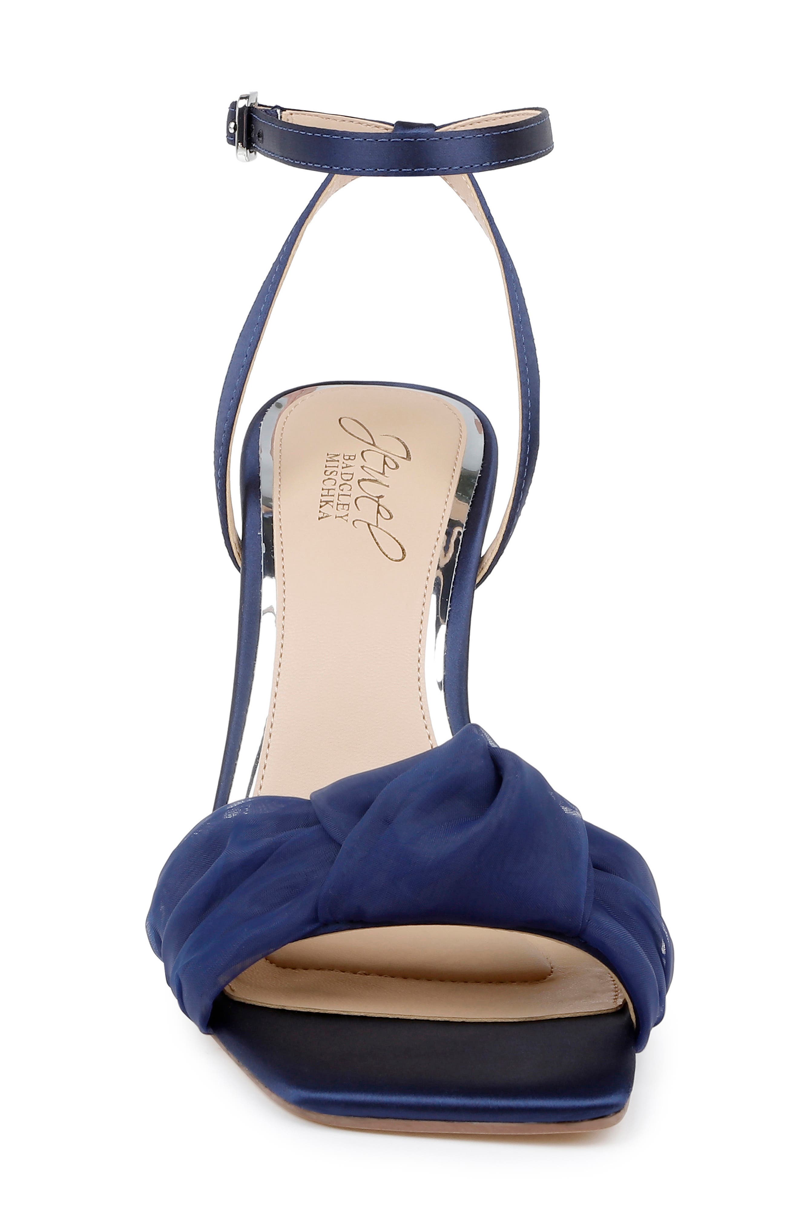 Fayola Ankle Strap Sandal, Alternate, color, NAVY SATIN