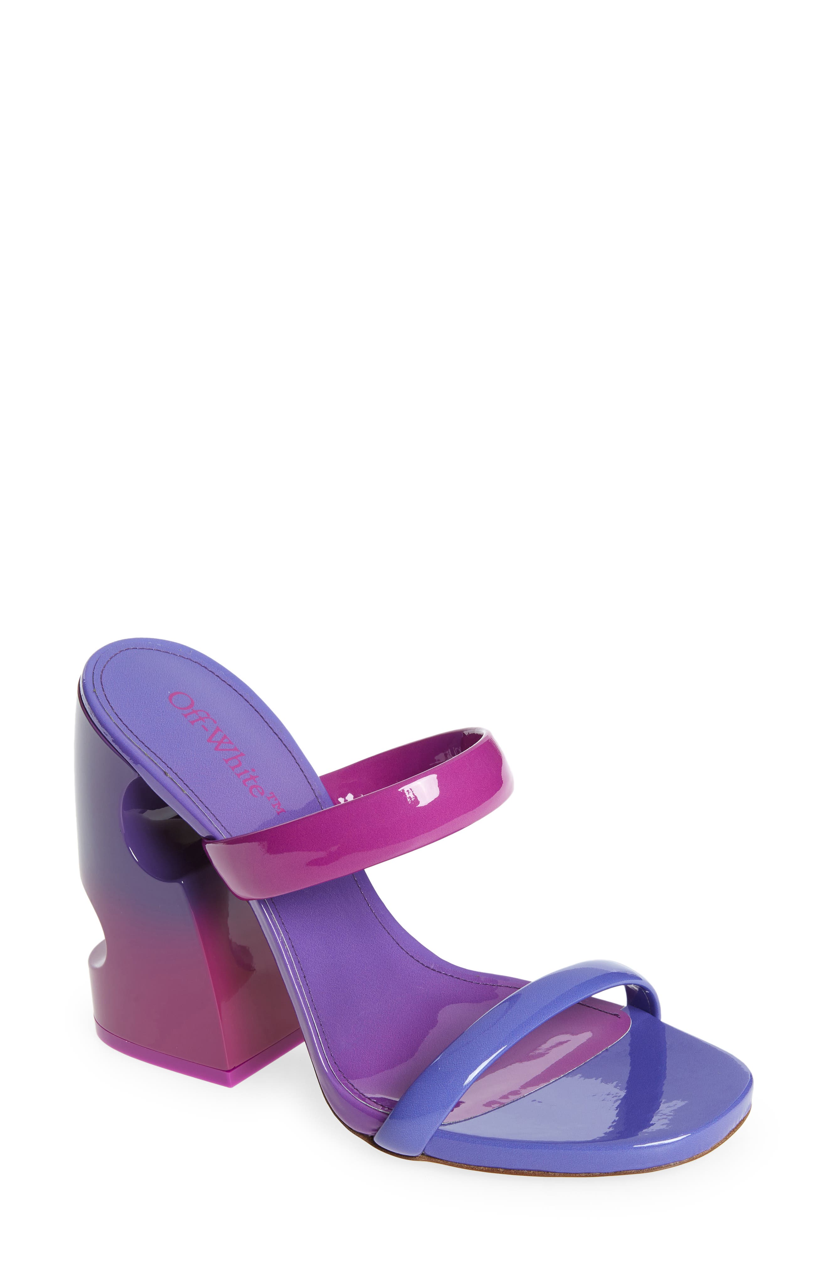 Off-White Shade Meteor Block Heel Slide Sandal, Main, color, 