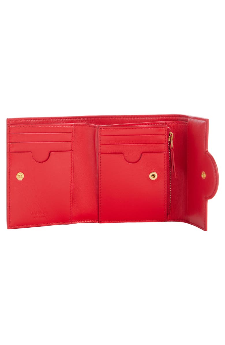 Balmain B-Buzz Leather Trifold Wallet, Alternate, color,