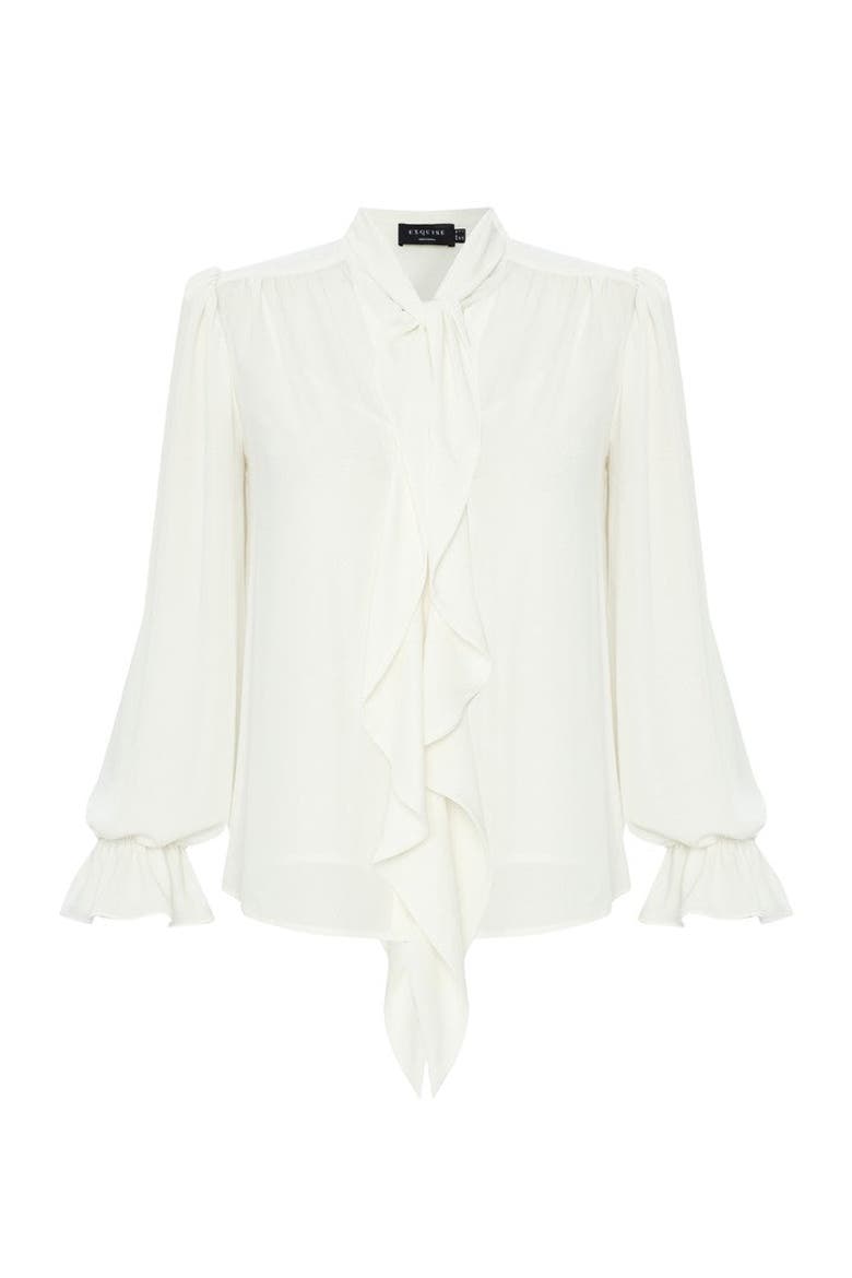 Aramis Chiffon Blouse, Alternate, color, Ecru