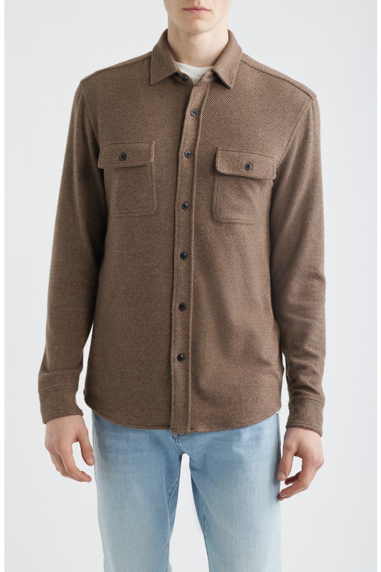 Legend™ Knit Button-Up Shirt, Main, color, MOCHA TWILL