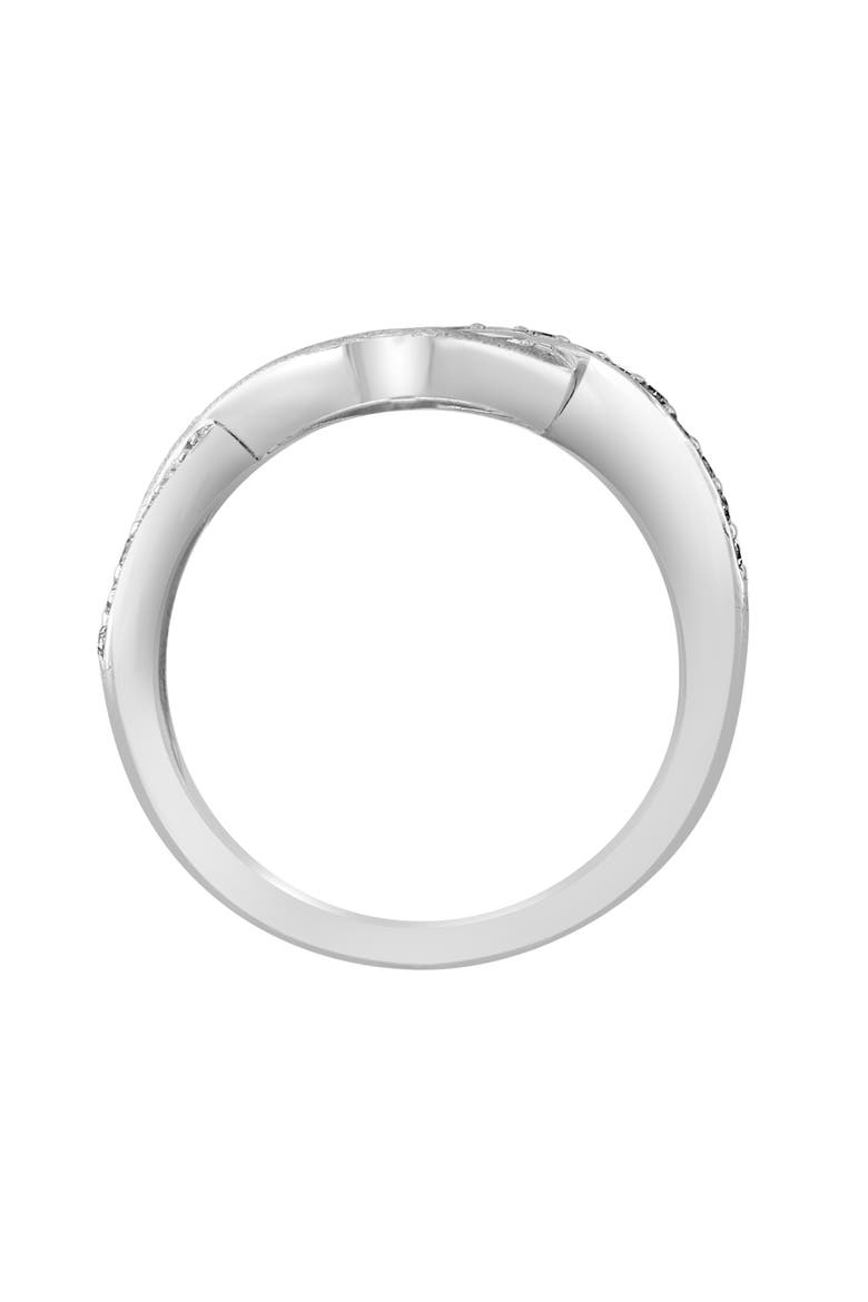 Sterling Silver Diamond Crossover Ring, Alternate, color, SILVER