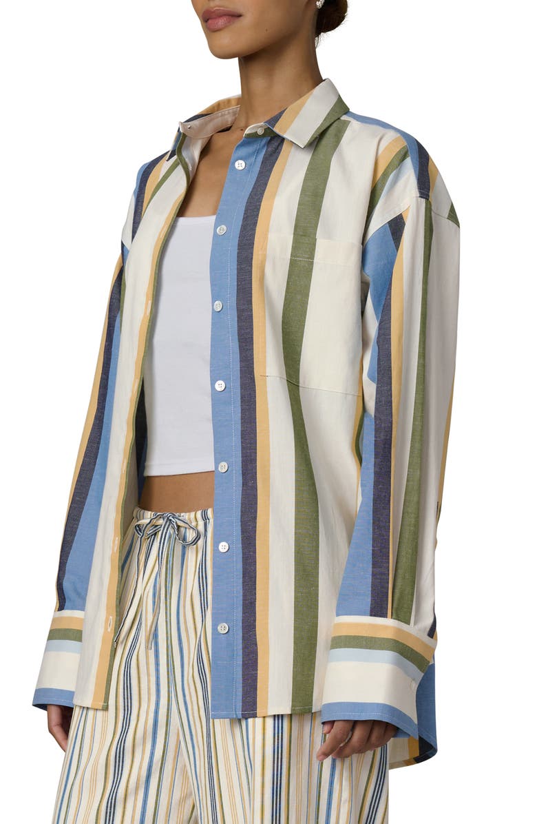 Joe's The Boyfriend Stripe Cotton Blend Shirt, Alternate, color, 