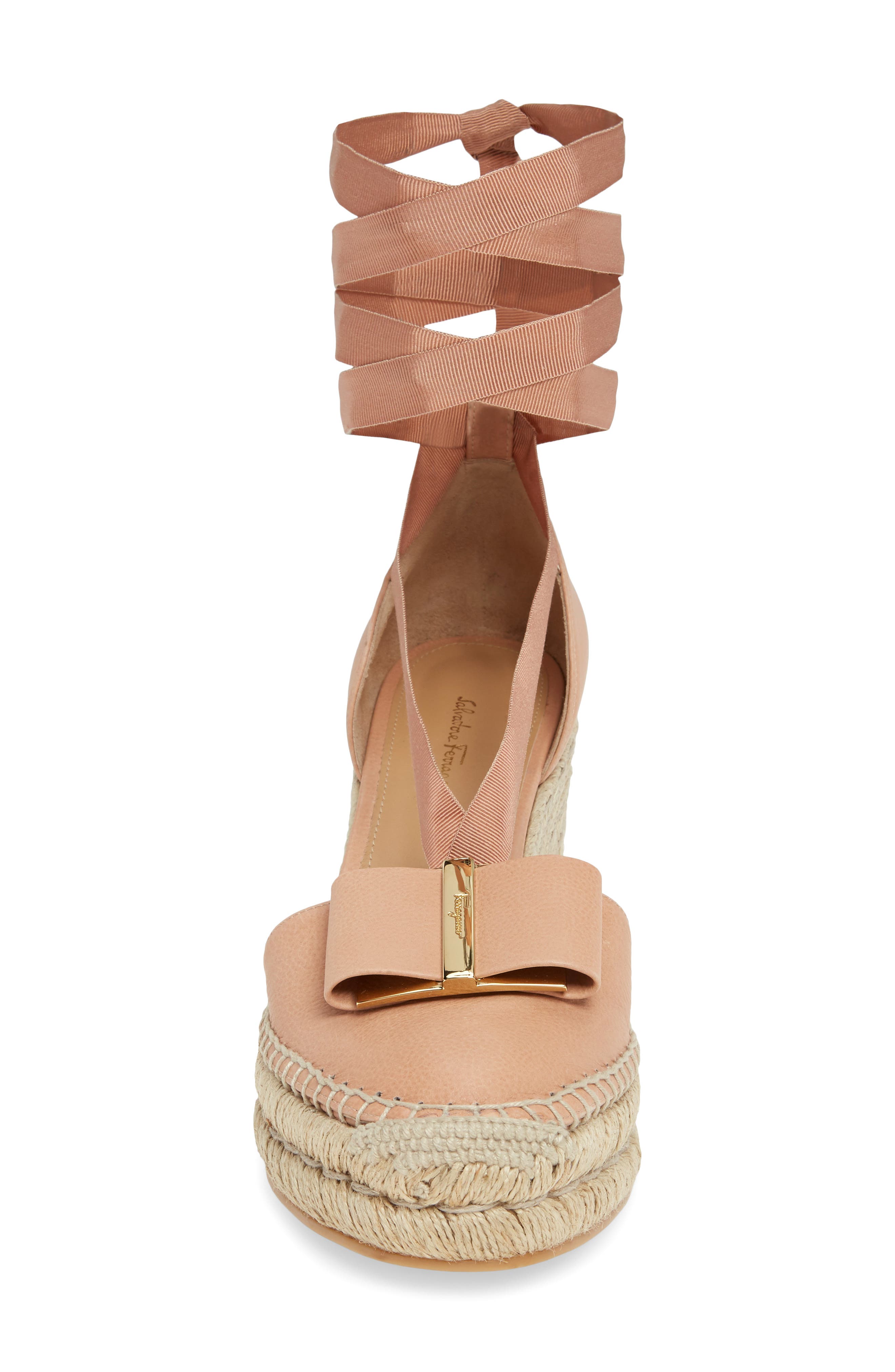 FERRAGAMO Salvatore Ferragamo Geranio Espadrille Wedge, Alternate, color, 