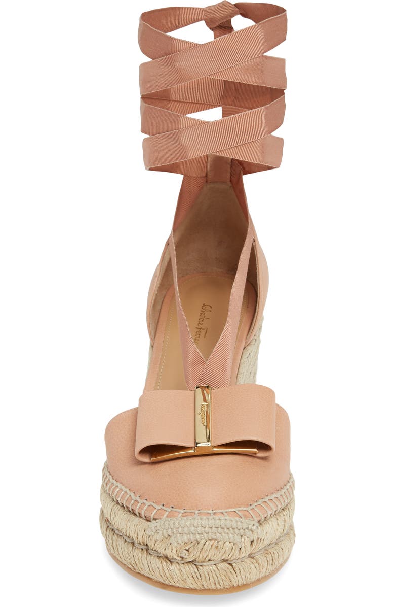 FERRAGAMO Salvatore Ferragamo Geranio Espadrille Wedge, Alternate, color,