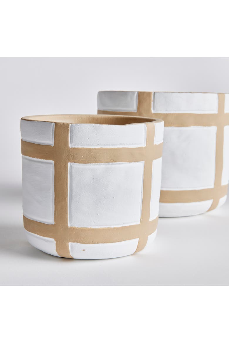 Phoenix Flowerpot Planters, Set of 2, Alternate, color, White