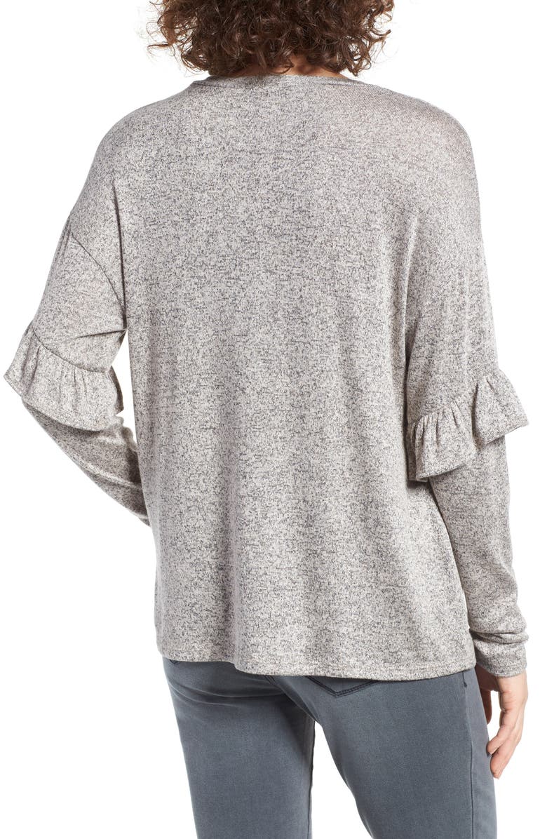 WAYF Ruffle Long Sleeve Top, Alternate, color, 