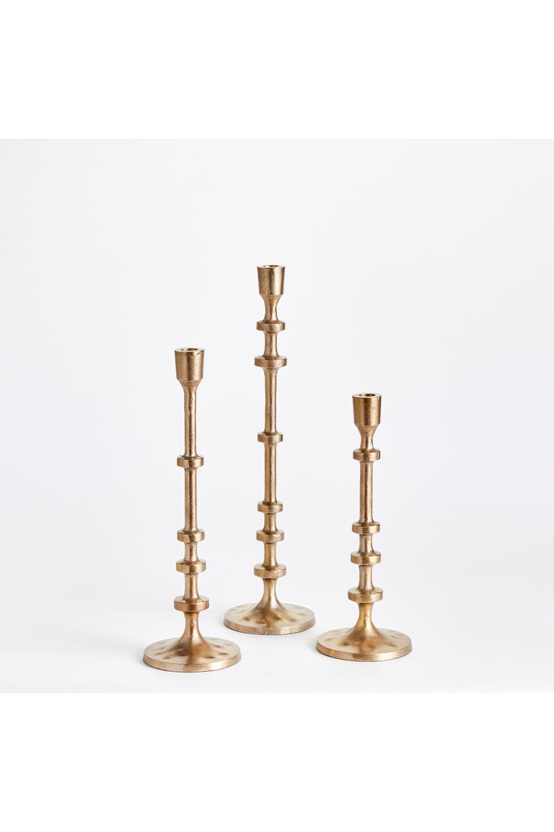 Abacus Taper Holders Set of 3, Alternate, color, Gold