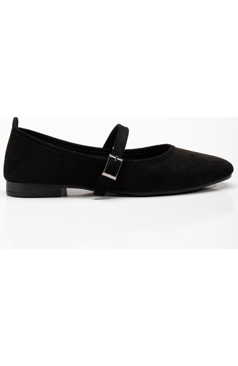 Prologue Shoes Emilie Mary Jane Flat, Main, color, Black Suede