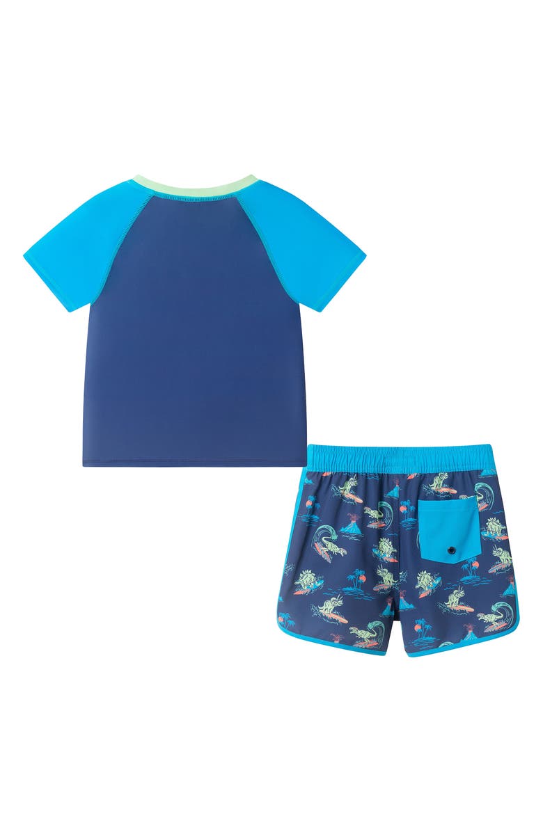 Andy & Evan Kids' Short Sleeve Rashguard & Swim Trunks Set, Alternate, color, 