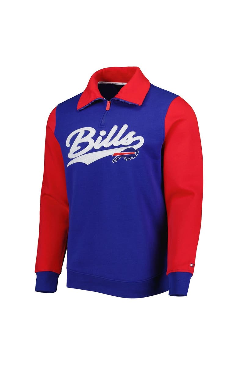 Tommy Hilfiger Men's Tommy Hilfiger Royal/Red Buffalo Bills Aiden Quarter-Zip Sweatshirt, Alternate, color, Royal