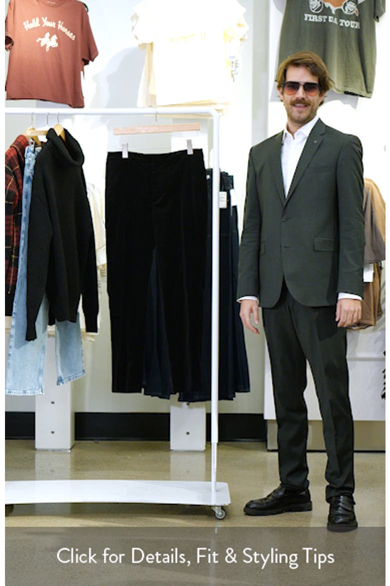 Stretch Velvet Ankle Straight Leg Pants video