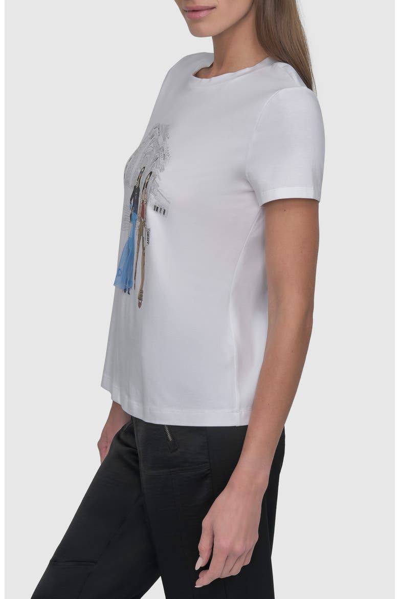Met Stairs Coversational Graphic T-Shirt, Alternate, color, WHITE