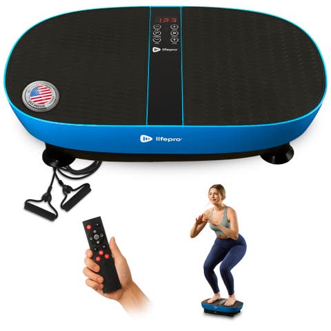 VibraPulse Vibration Plate Exercise Machine with EMS Pad for Lymphatic Drainage & Toning