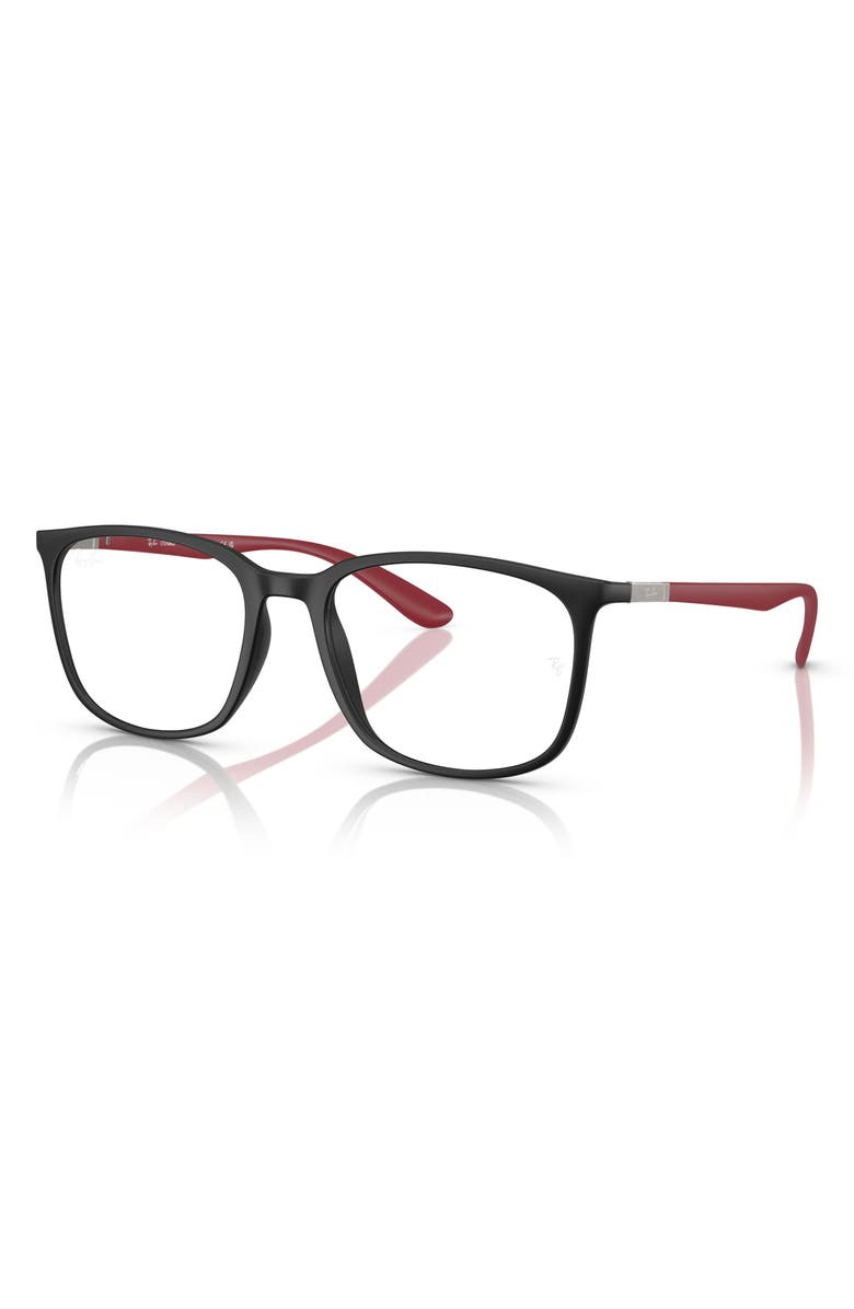 Ray-Ban 54mm Square Optical Glasses, Alternate, color, Sand Red