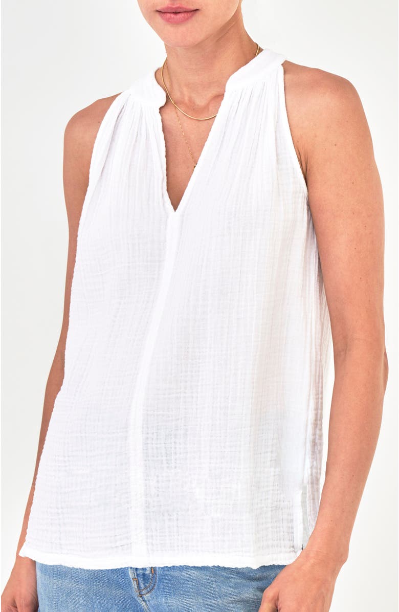 ocean+main Sleeveless Gauze Top, Main, color, White