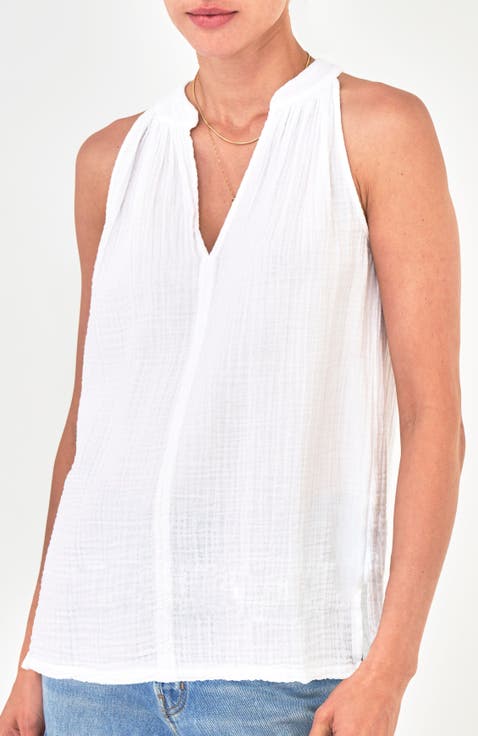 Sleeveless Gauze Top