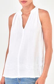 ocean+main Sleeveless Gauze Top