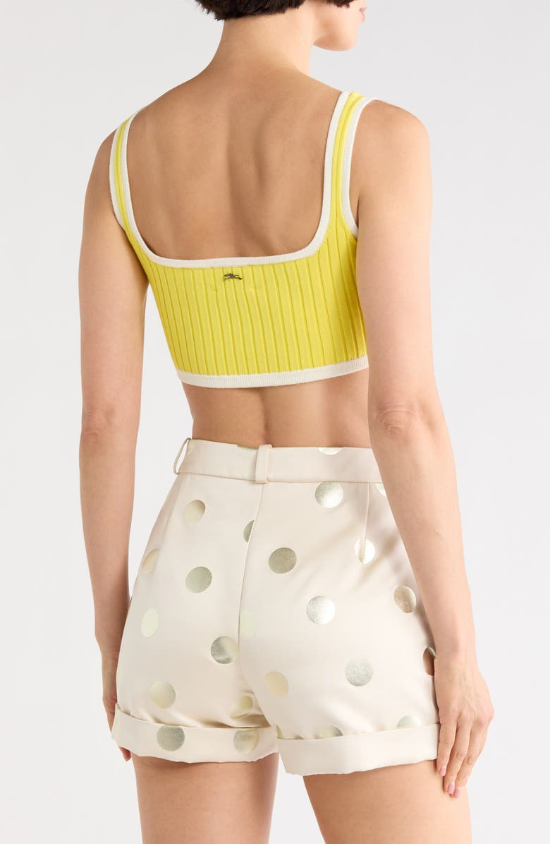 Longchamp Ribbed Bralette, Alternate, color, Lemon