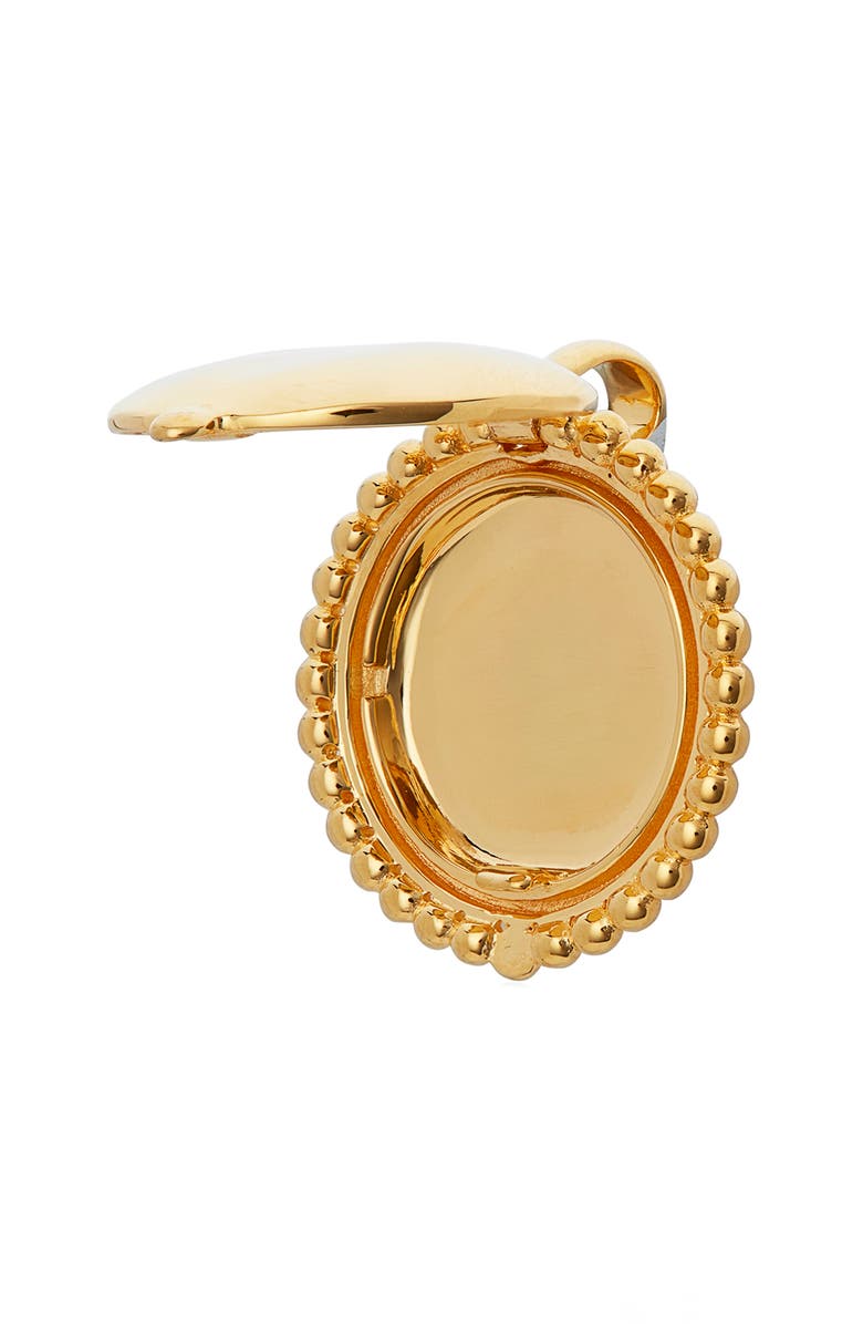 Monica Vinader Deia Locket Pendant Necklace, Alternate, color, Gold Vermeil/ Sterling Silver