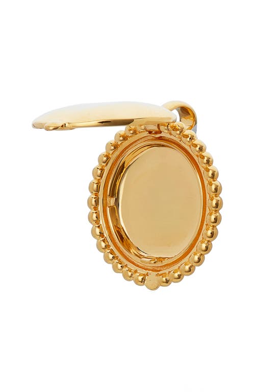 Monica Vinader Deia Locket Pendant Necklace In Gold Vermeil/sterling Silver