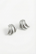 Joey Baby Sculptural Curve Polished Stud Earrings
