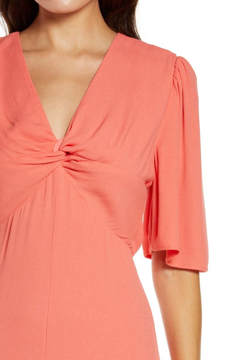 Chelsea28 Twist Front Midi Dress, Alternate, color, 