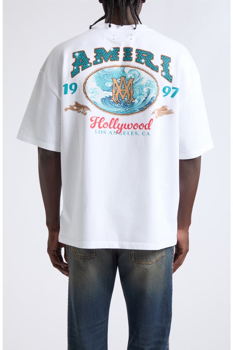 Oversize Hollywood Graphic T-Shirt, Alternate, color, WHITE
