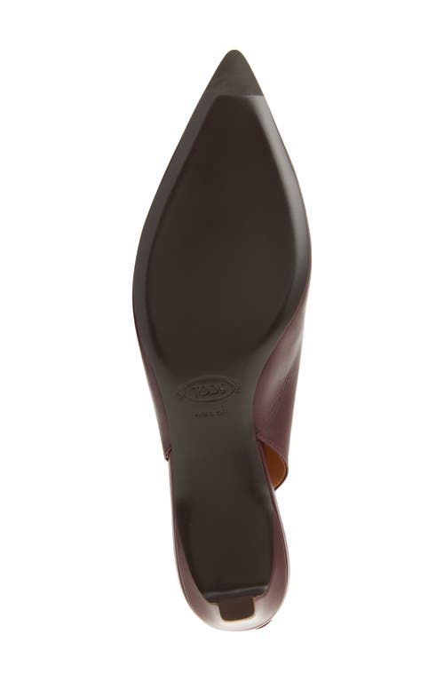 Tod's Pointed Toe Kitten Heel Slingback Pump