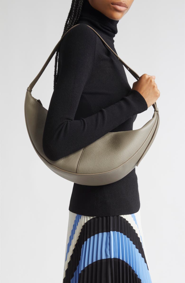 Proenza Schouler Slide Pebbled Leather Shoulder Bag, Alternate, color, Slate