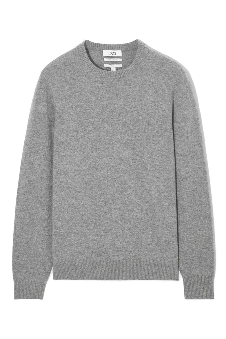 Regular Fit Cashmere Sweater, Alternate, color, GREY MEDIUM DUSTY