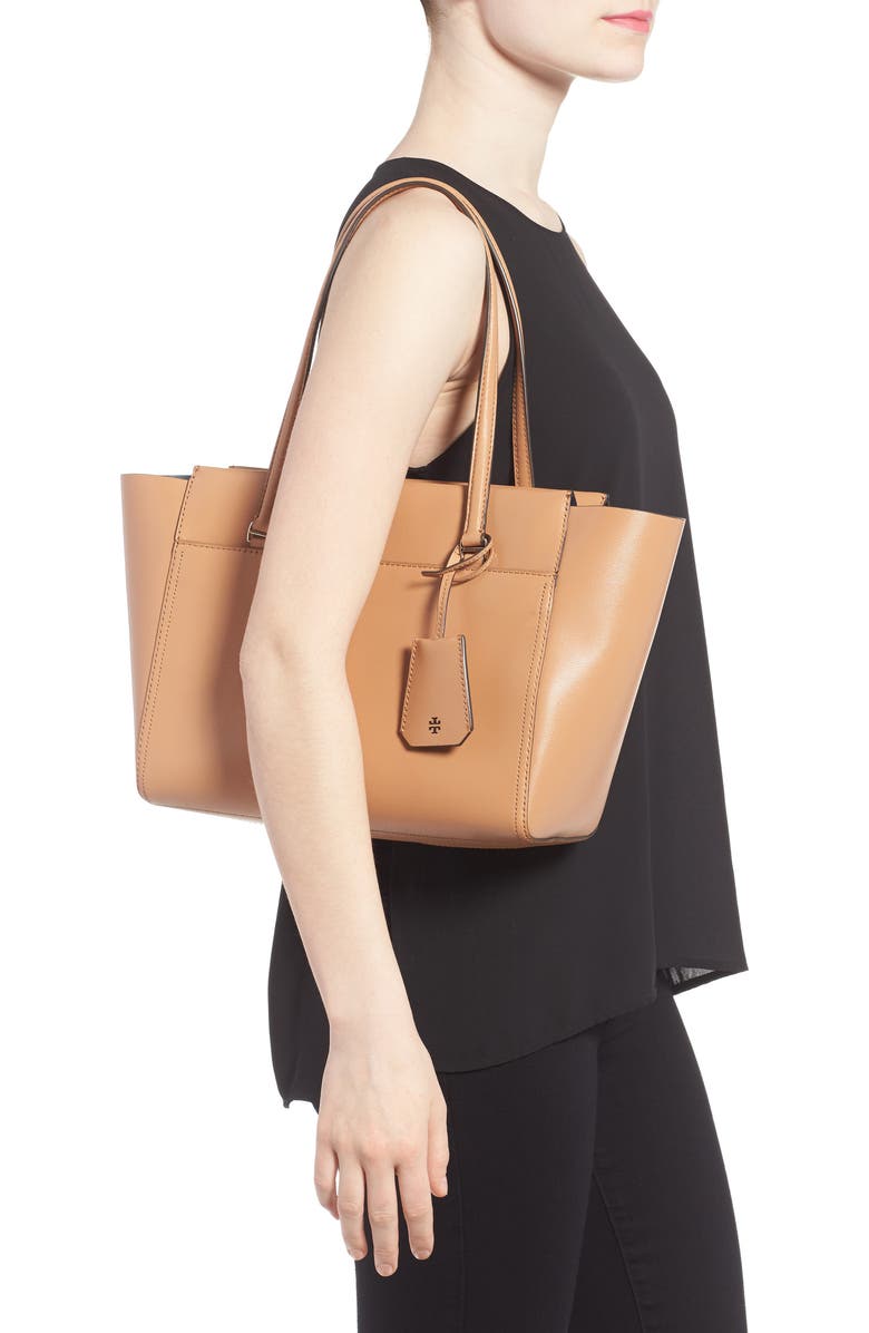 Tory Burch Small Parker Leather Tote, Alternate, color,