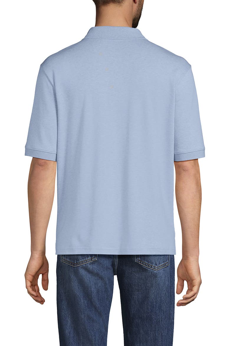 Short Sleeve Cotton Supima Polo Shirt, Alternate, color, Light Pool Blue Heather