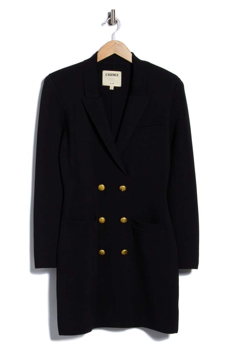 Meyumi Knit Blazer Minidress, Main, color, BLACK