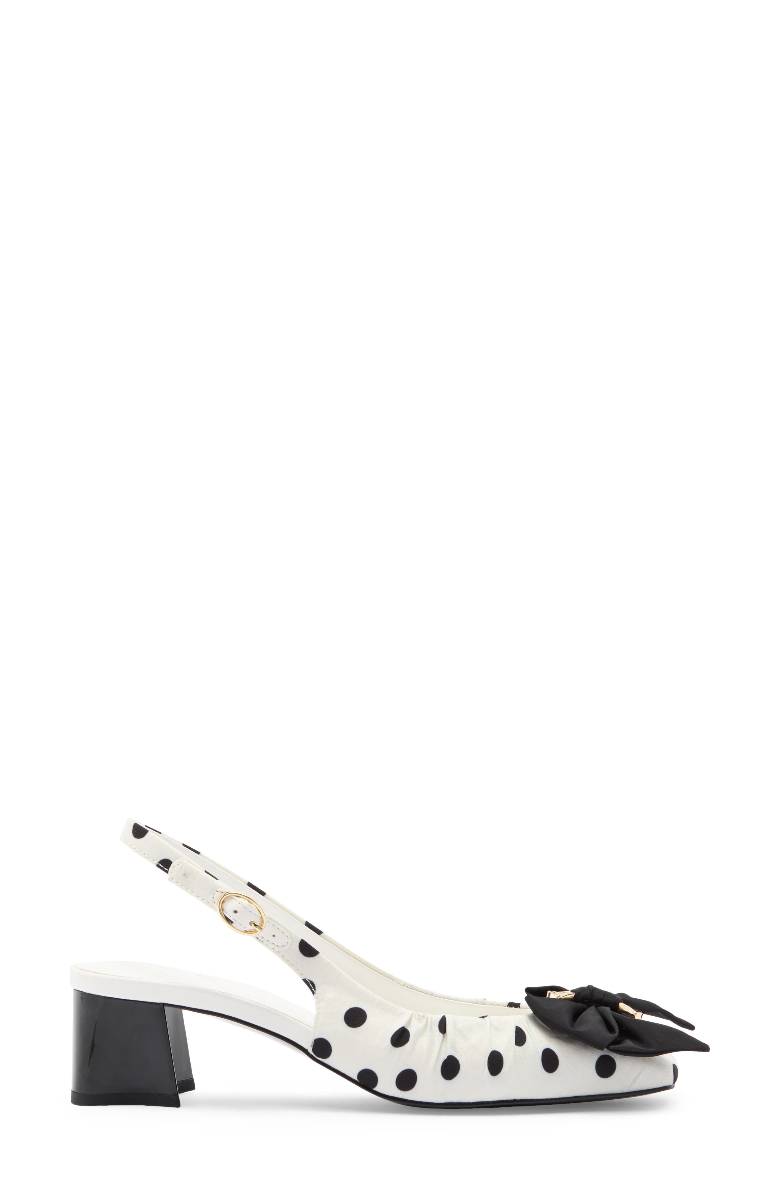KARL LAGERFELD PARIS Sprouse Slingback Pump, Alternate, color, White/ Black