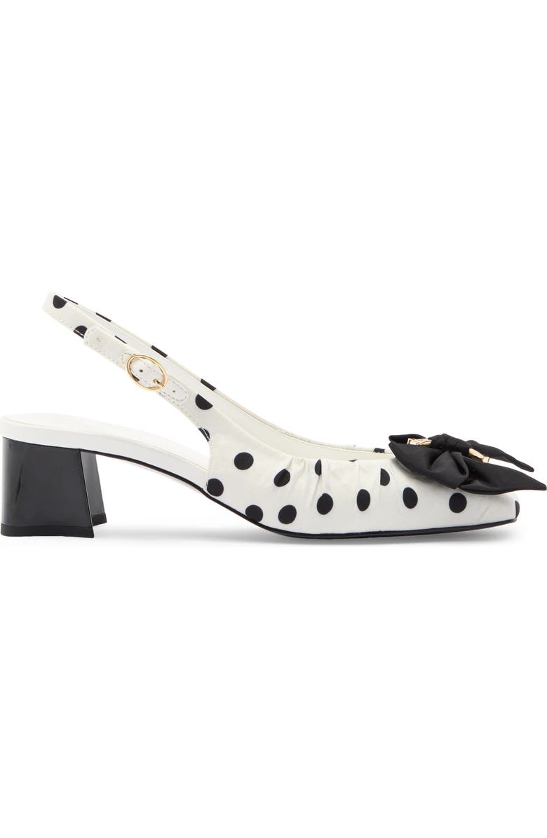 KARL LAGERFELD PARIS Sprouse Slingback Pump, Alternate, color, White/ Black
