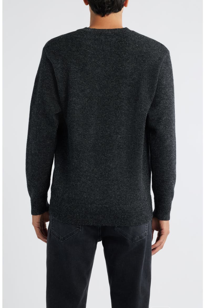 Wool Crewneck Sweater, Alternate, color, BLACK HEATHER