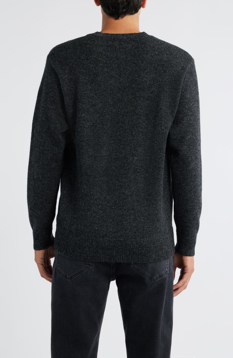 Pendleton Wool Crewneck Sweater, Alternate, color, Black Heather