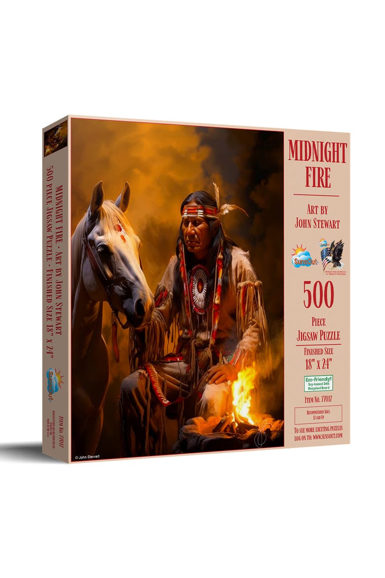 Midnight Fire 500 piece Jigsaw Puzzle for Adults, Main, color, Multicolor