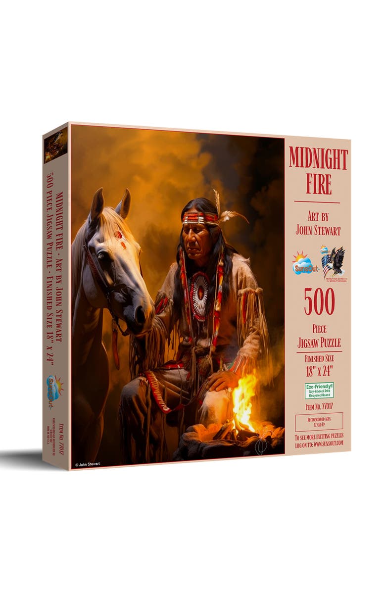 Sunsout Midnight Fire 500 piece Jigsaw Puzzle for Adults, Main, color, Multicolor