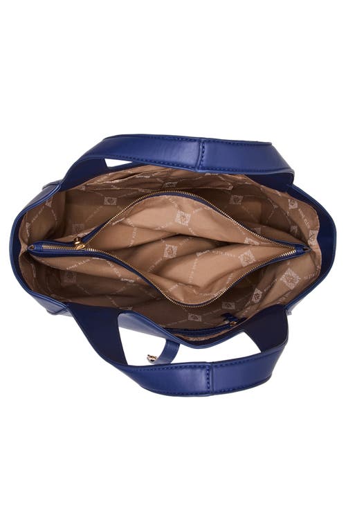 Anne Klein Tote Bag With Removable Zip Pouch In Blue