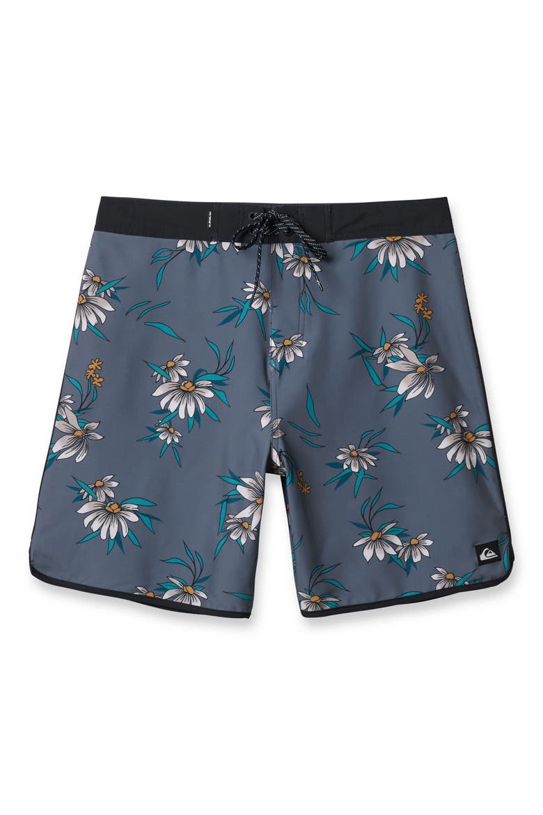 Surfsilk Coastal Flora Swim Shorts, Alternate, color, CHINA BLUE