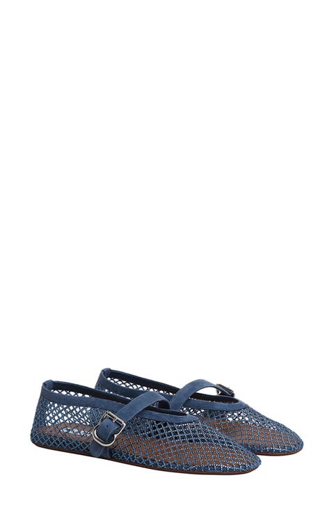 Fishnet Mary Jane Flat