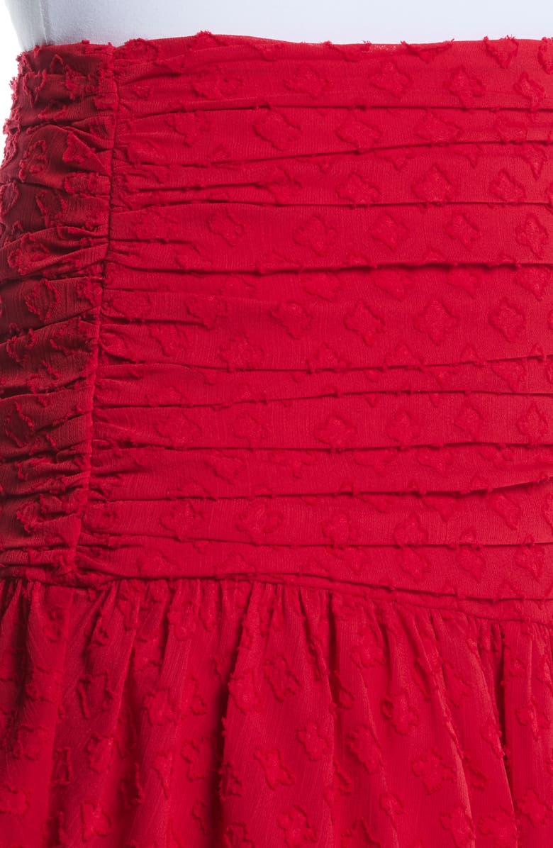 Laundry by Shelli Segal Ruffle Miniskirt, Alternate, color, Salsa