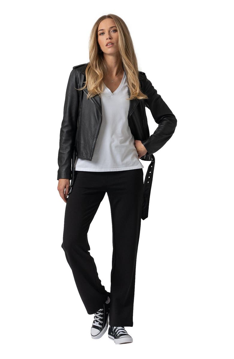 Saint + Sofia Runway Pant, Main, color, Plain Black