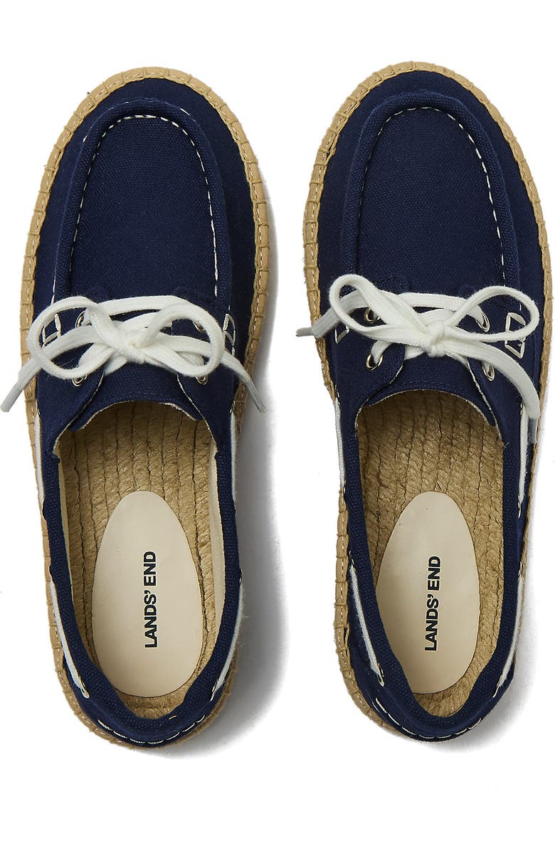 Lands' End Seaport Espadrille Boat Shoes, Alternate, color, Radiant Navy
