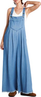 Billy T Claire Wide Leg Denim Overalls