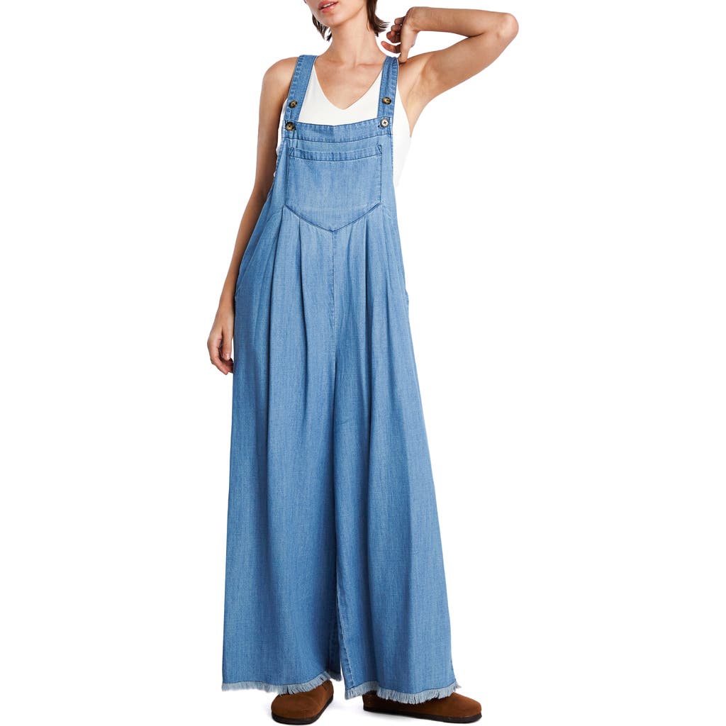 Billy T Claire Wide Leg Denim Overalls