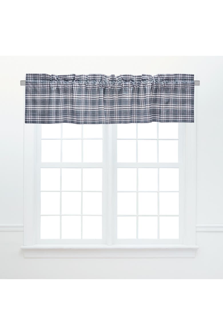 Max Plaid Navy Blue Valance Collection, Main, color, Blue