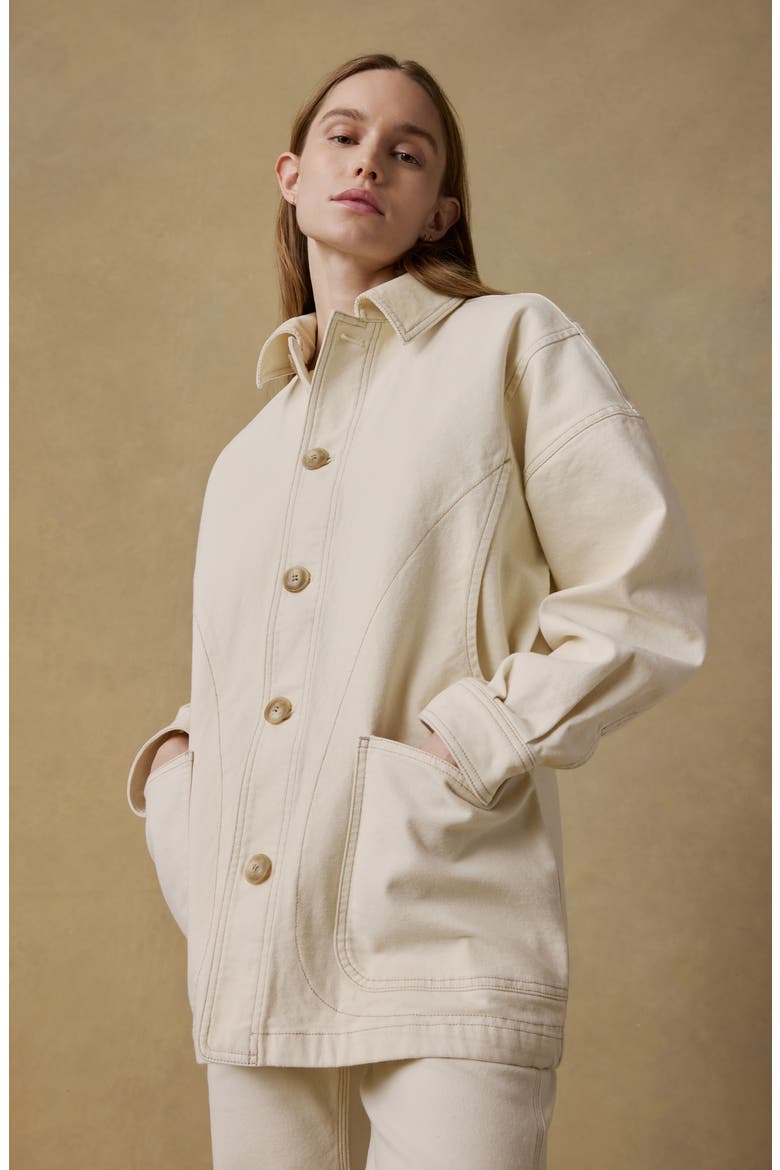 Sunwashed Canvas Chore Jacket, Alternate, color, SEA SALT